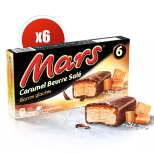 Gezouten karamel karamelbalken x6 - Mars