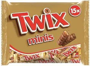 Barres chocolatées minis biscuits nappage au caramel 333g - TWIX