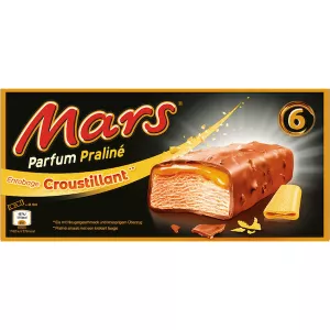 Barre glacée praliné croustillant x6 - MARS