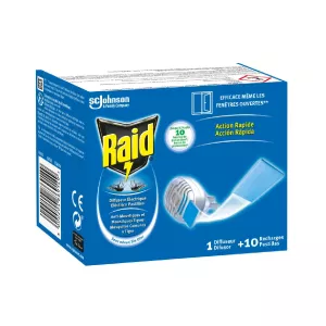 Odorless Mosquito Repellent Diffuser + Refills Pastilles - RAID