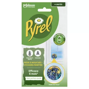 Fly Trap Raamstickers Iris Vorm Paars Geurvrij X4 - Pyrel