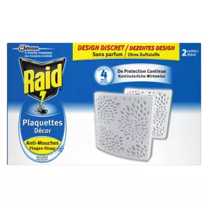 Plaquettes décor anti-mouches sans parfum x2 - RAID