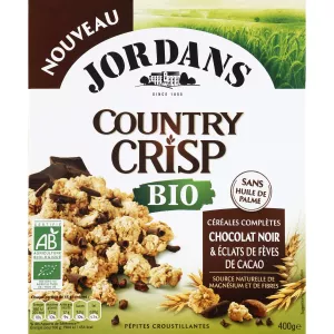 Country crisp bio Chocolat Noir  400g - JORDANS