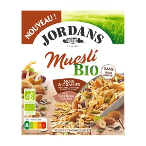 Muesli hữu cơ với các loại hạt, 450g - JORDANS