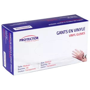 Виниловые перчатки, размер M