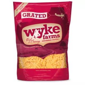 Rijpe geraspte rode cheddar 180g - WYKE FARMS