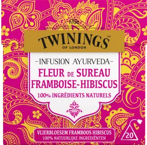 आयुर्वेद इन्फ्यूजन एल्डरफ्लॉवर, रास्पबेरी, हिबिस्कस x20, 36 ग्राम - TWINNINGS