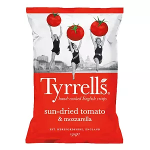 Chips de Batata, Tomate e Mussarela, 150g - TYRRELLS