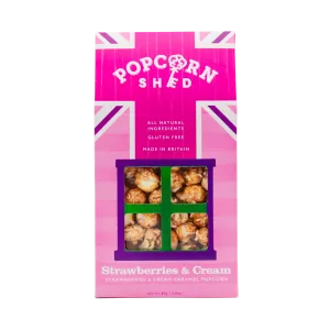 Dâu tây & bỏng ngô Kem Shed 80g - Popcorn Shed