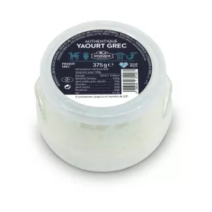 Glasglas mit griechischem Joghurt 10 % 375 g