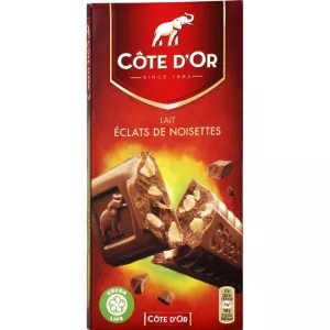 Barra de chocolate ao leite Pedaços de avelã 200g - CÔTE D'OR