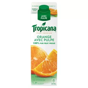عصير برتقال مع اللب 1 لتر- تروبيكانا