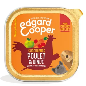 चिकन के साथ वयस्क कुत्तों के लिए पैट, टर्की अनाज निःशुल्क 300 ग्राम - Edgard Cooper