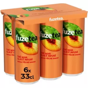 Trà đá vị đào đậm đà 6x33cl - FUZE TEA