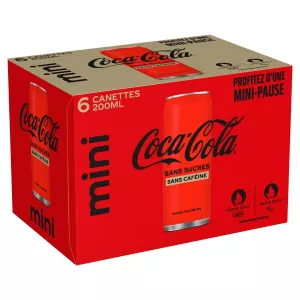 Soda Sans Sucres Sans Caféine mini 6x20cl - Coca-cola