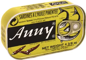 Sardines En Huile Pimentee 50 X 125 Gr - ANNY