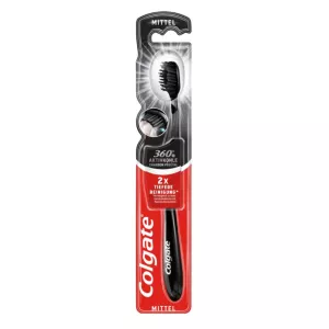 Escova de dentes preta carvão 360 - COLGATE