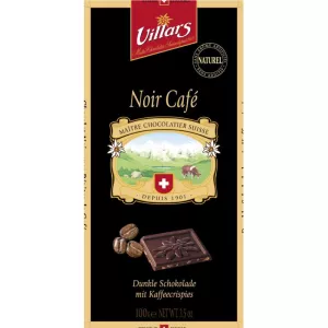 黑巧克力棒加咖啡片 100 克 - VILLARS