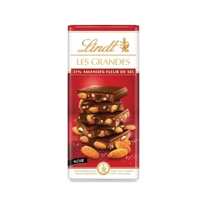 Les Grandes Noir Amandes-fleur De Sel Tablette 150 G - LINDT