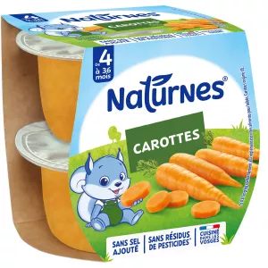 4 महीने के छोटे गाजर के बर्तन 2x130 ग्राम - NESTLÉ