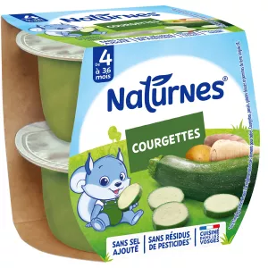 4 महीने के तोरी के बर्तन 2x130 ग्राम NATURNES - नेस्ले - NESTLÉ