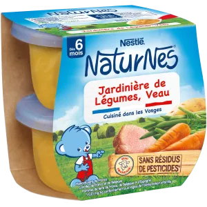 Groente-/kalfspotjes vanaf 6 maanden 2x200g - NESTLE