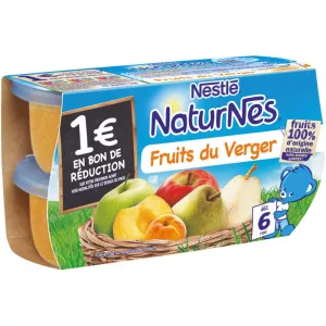 6 महीने से छोटे फल के बर्तन 4x130 ग्राम - NESTLE