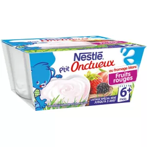 حلوى للأطفال من عمر 6 أشهر فما فوق بالفواكه الحمراء 4x100 جرام - NESTLÉ