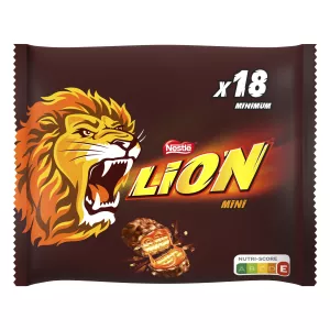Barres Chocolatées Mini Au Caramel Et Céréales Croustillantes 350g - LION