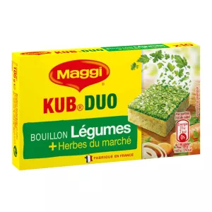 कुब डुओ मार्केट सब्जी और जड़ी बूटी शोरबा, 105 ग्राम - MAGGI