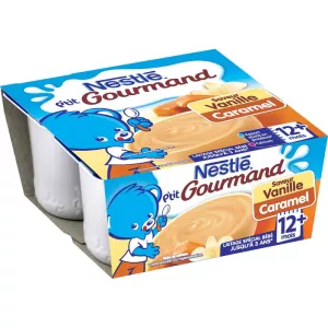 Dessert bébé vanille-caramel 12+ mois 4x100g - NESTLE
