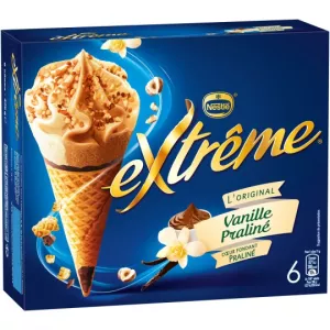 Sorvete de Praliné de Baunilha Extremo X6 - Nestle