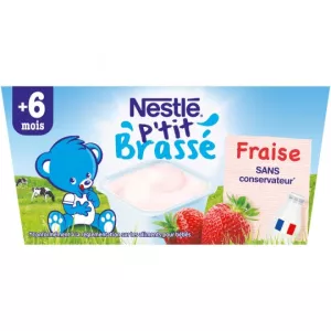 P'tit Brassé Strawberry aus 6 Monaten 4x100g - NESTLE