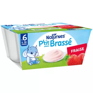 P'tit brassé fraise dès 6 mois 4x100g - NATURNES