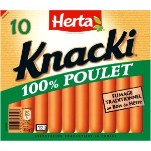 Salsicce Knacki 100% Pollo, 350g - HERTA