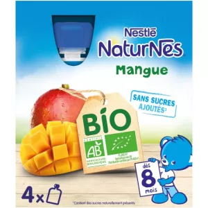 Gourdes bébé mangue BIO dès 8 mois 4x360g - NESTLÉ