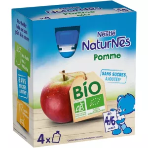 Gourdes bébé pommes BIO dès 4/6 mois 4x90g - NESTLÉ