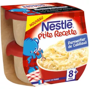 طبق طفل من سمك القد لمدة 8 أشهر 2x200G - NESTLE