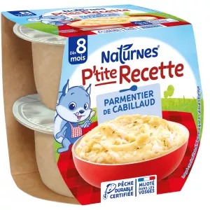 Plato parmentier de bacalao baby a partir de 8 meses 2x200g - NESTLÉ