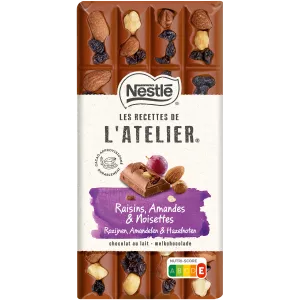 Milk chocolate bar, raisins, almonds and hazelnuts 170g - NESTLÉ
