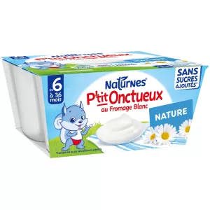 Ptit Onctueux au fromage blanc dès 6 mois 4x90g - NATURNES