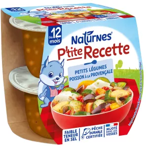 P'tite Recept Babyschotel vanaf 12 maanden Provençaalse vis 2x200g - NESTLE