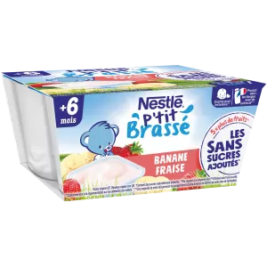 P'tit Brassé Strawberry/Banana vanaf 6 maanden 4x90 - NESTLE