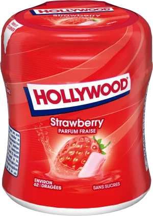 イチゴ味の砂糖不使用ドラジェ。 87g - HOLLYWOOD