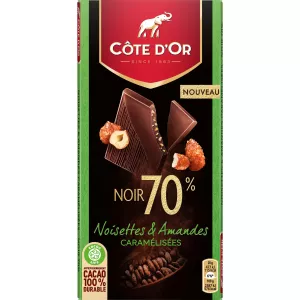 ダークチョコレート ヘーゼルナッツ アーモンド 100g - CÔTE D'OR