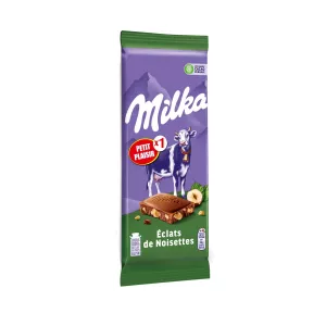 Kibao cha chokoleti ya maziwa na milipuko ya hazelnut 125g - MILKA