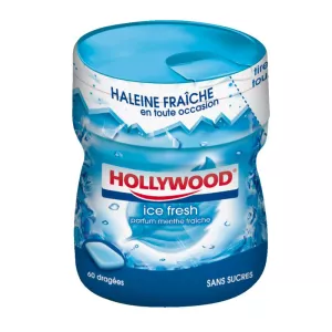 Chewing-gum menthe fraîche sans sucres 87g - HOLLYWOOD