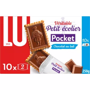 Biscuits Petit Ecolier Pocket Chocolat Au Lait 2X10 - LU