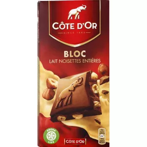Reep Melkchocolade met Hele Hazelnoten 180g - CÔTE D'OR
