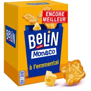 Bánh quy khai vị Monaco Emmental Crackers, 100g - BELIN